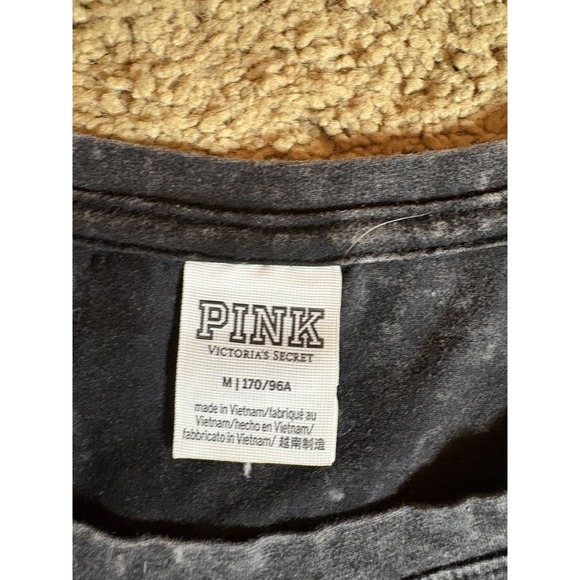 Victoria Secret Rouched Dress Women's Medium Acid Wash Black - Picture 2 of 6